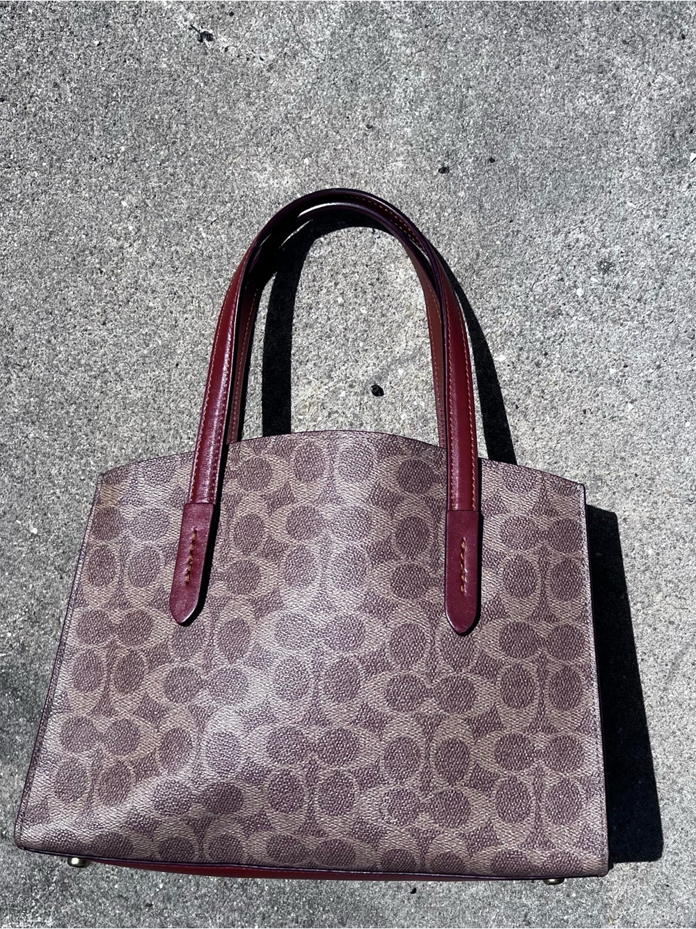 Coach Brown & Tan Signature C coated canvas Charlie Carryall 28